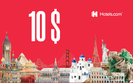 10 $ hotels gift card
