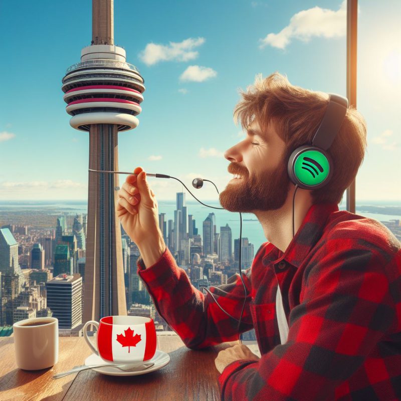 گوش دادن به موزیک با اسپاتیفای در کانادا